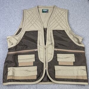VTG Saftbak Hunting Vest Mens Brown Multi Pocket Outdoor Made in‎ USA READ